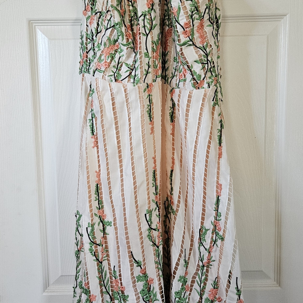 Eva Franco Green and Pink Floral Maxi Dress - Picture 4 of 5